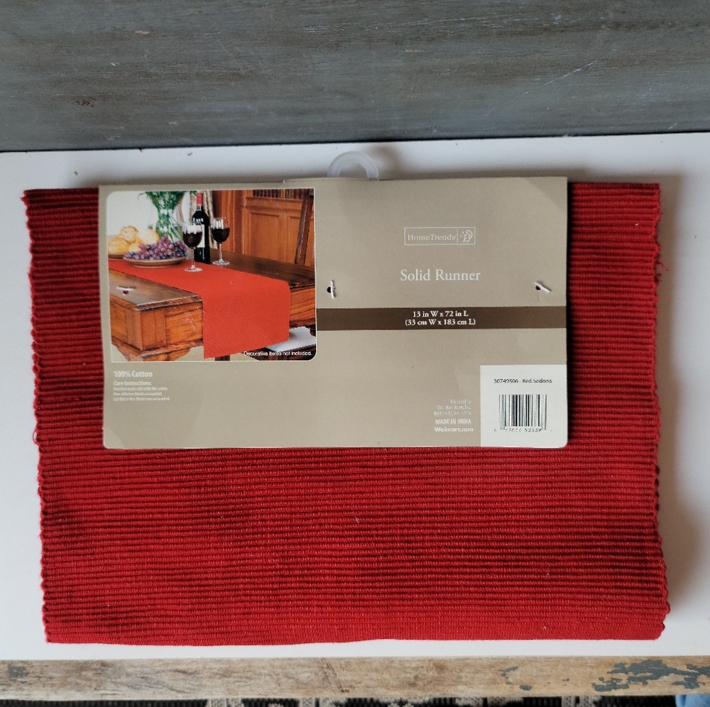 Table Runner Solid Dark Red or Brownish Red NWT